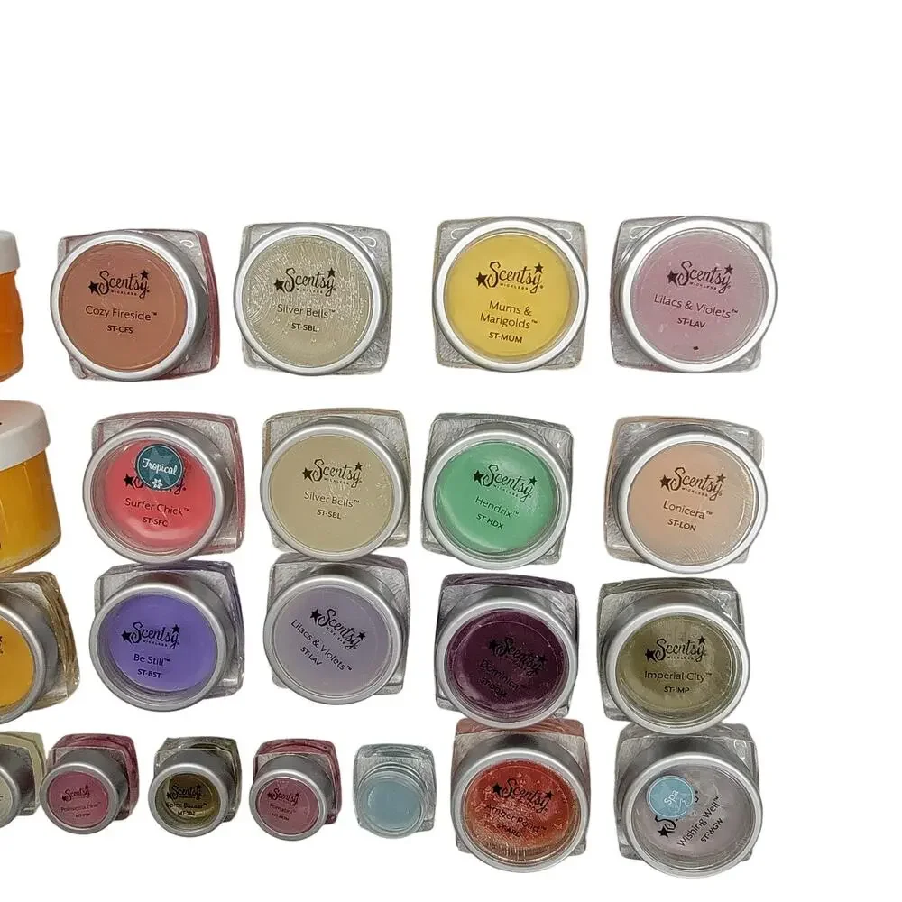 Scentsy Mixed Fragrance Tester Pots Tin Lot 28pc Retired Scents Duke Peligro